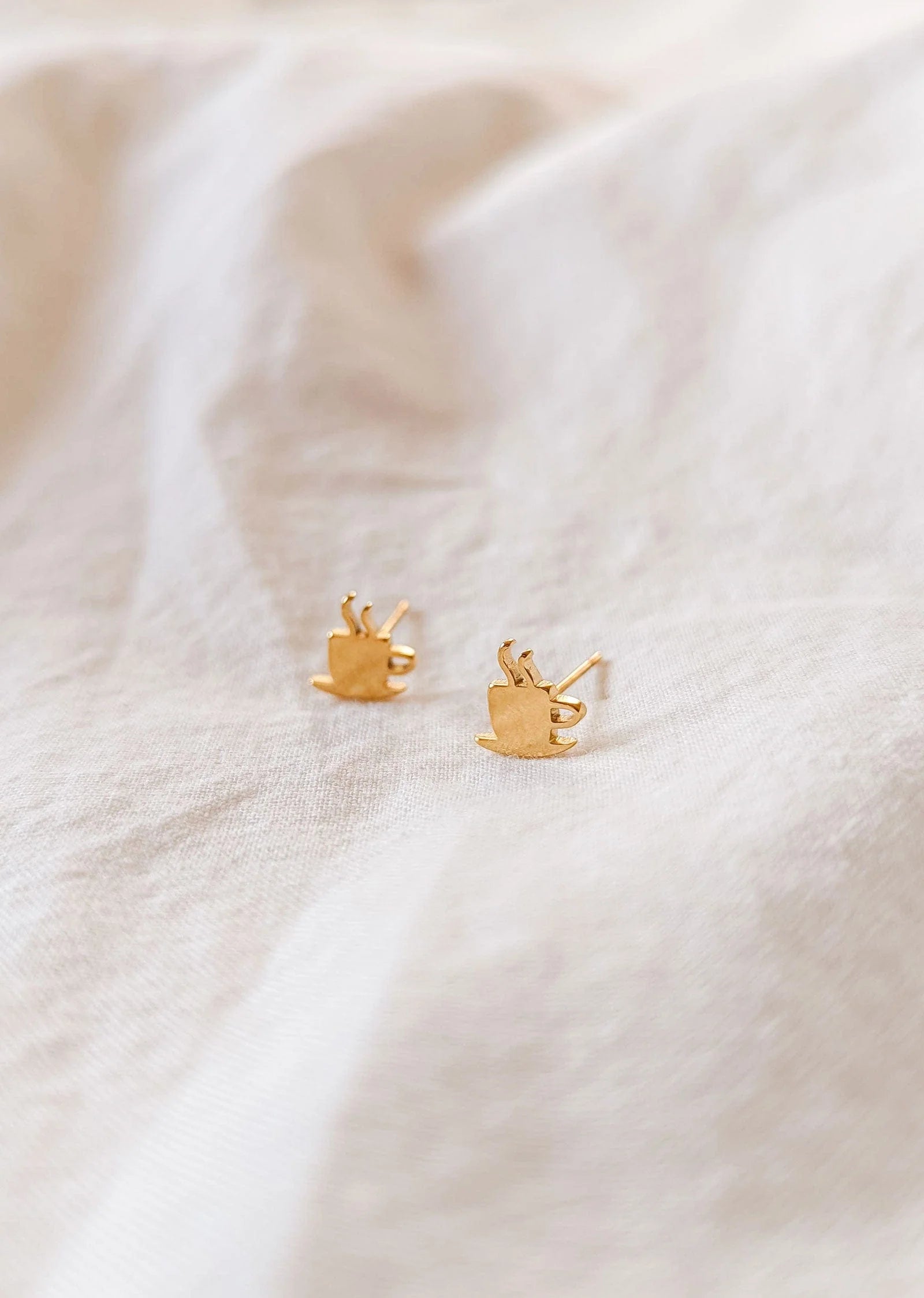 Cafecito - Gold plated earrings