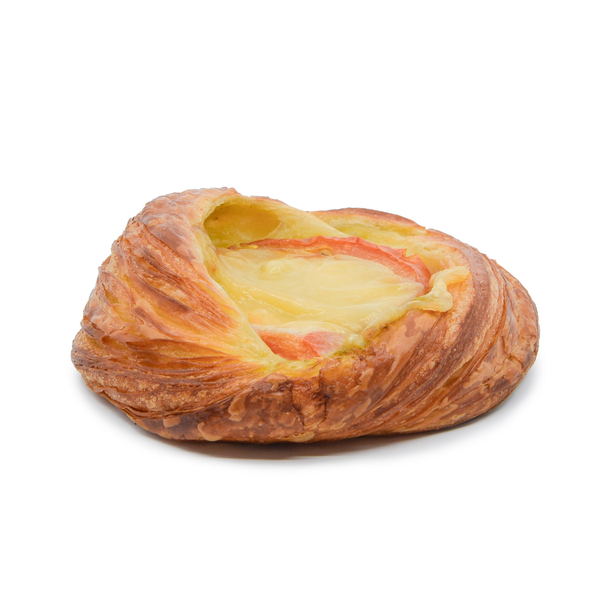 Le fournil bakery danoise salée danish filled with tomato, pesto, and smoked cheddar cheese