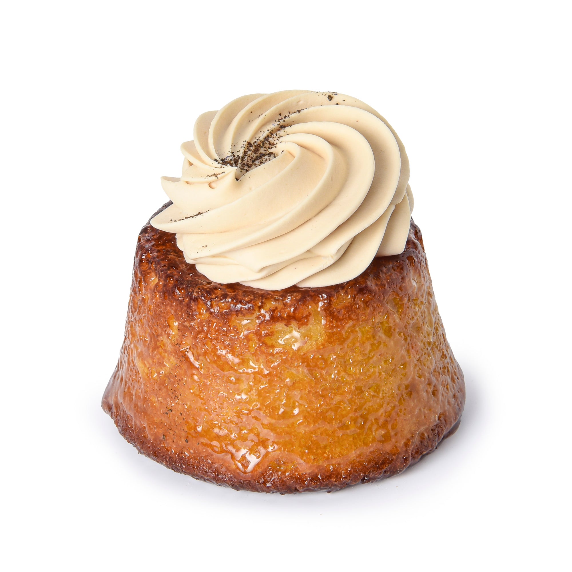 Le fournil Bakery's flourless orange cake decorated with Earl Grey whipped ganache.