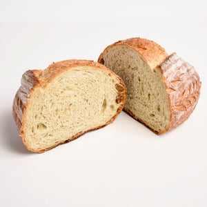 Le fournil bakery pain de campagne bread loaf sliced in half