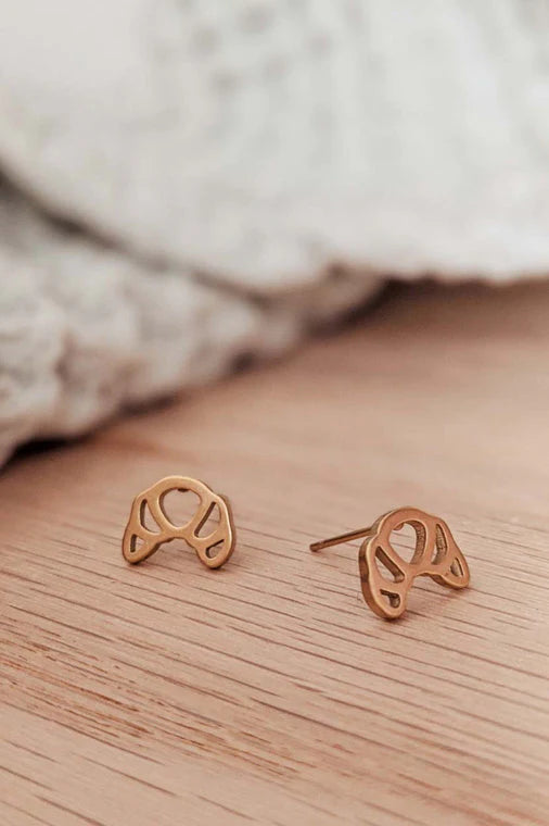 Croissant - Gold plated earrings