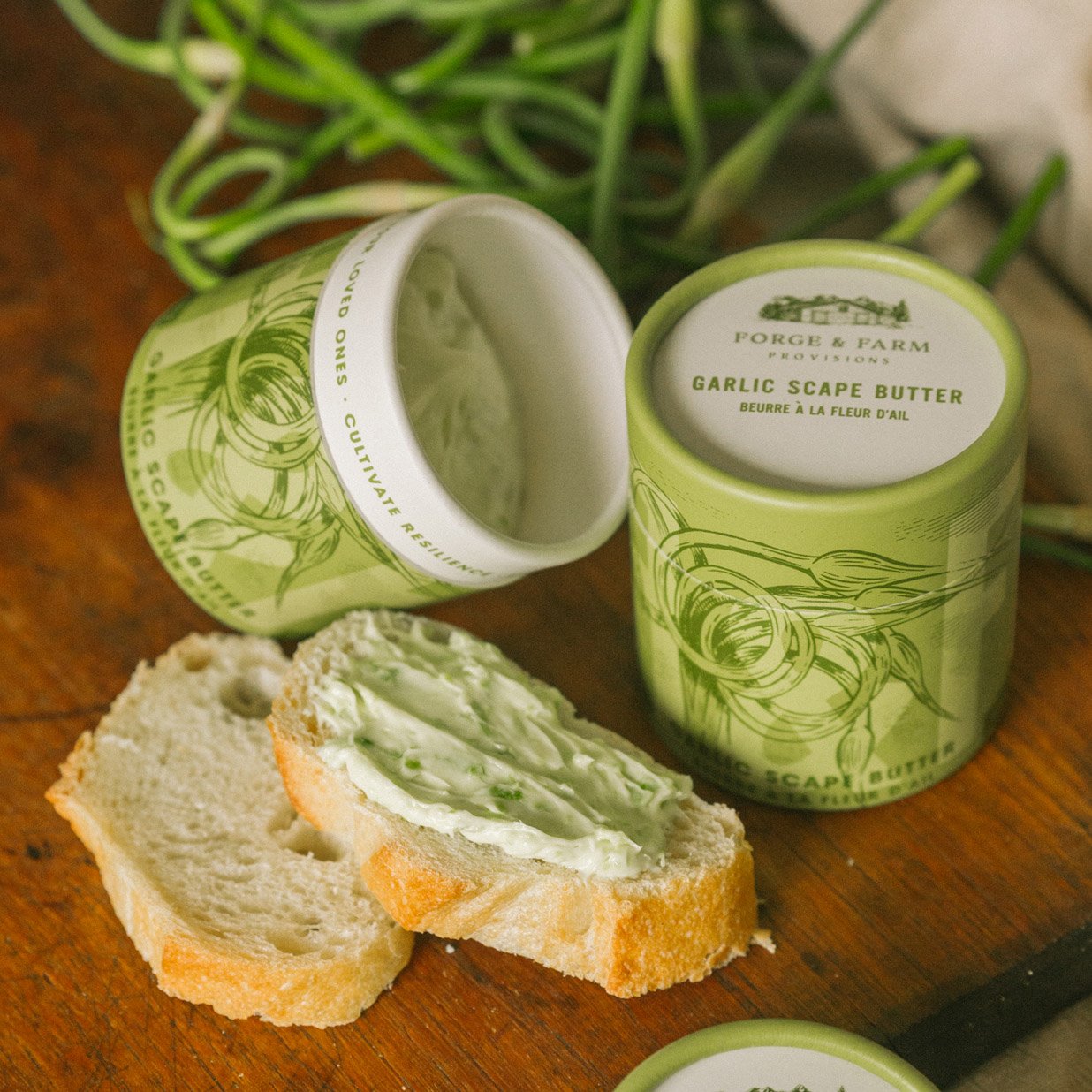 Garlic scape butter