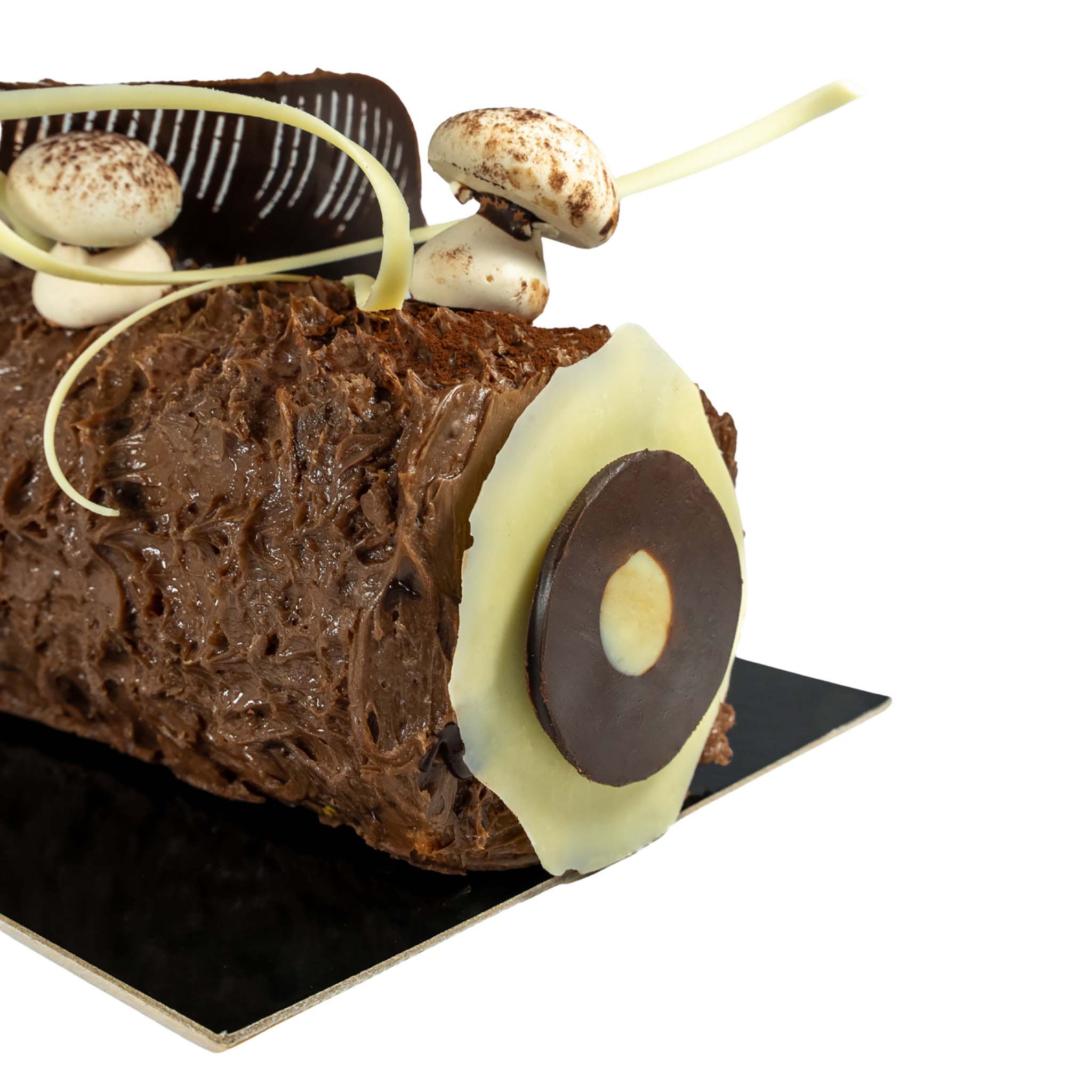 Details of the bûche de Noël - La classique by Le fournil Bakery - Christmas 2025