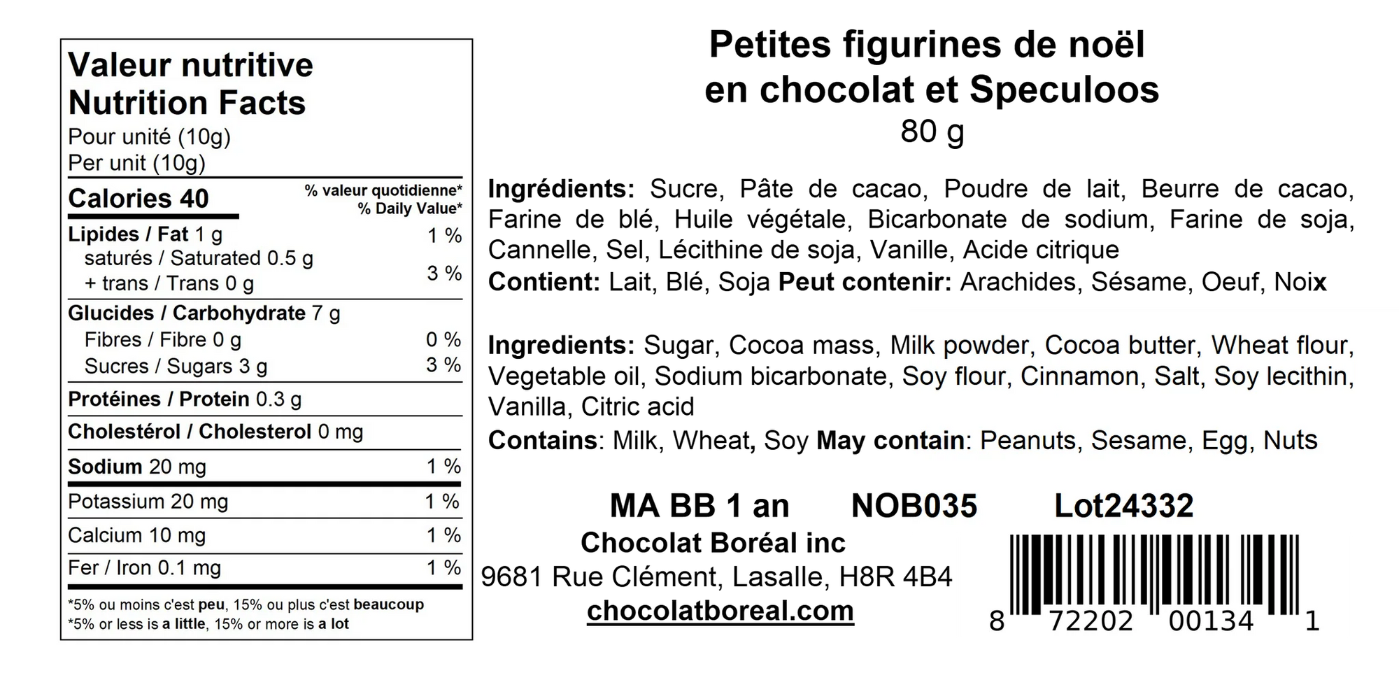 Christmas Figurines in Chocolate and Speculoos