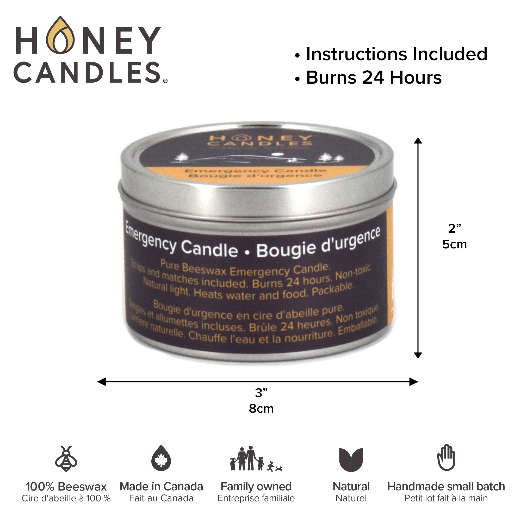 Emergency Candle Info - Honey Candles