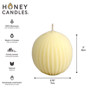 Fluted Sphere Infographic - Honey_Candles