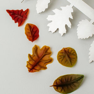Colourful Autumn Chocolate Leaves from Chocolate Comb