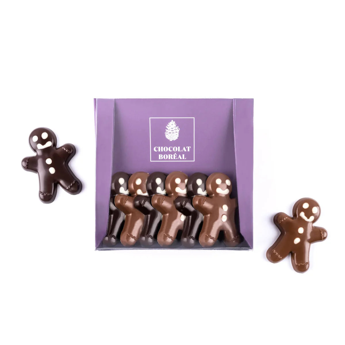 Gingerbread-Cookie-Shaped Chocolates