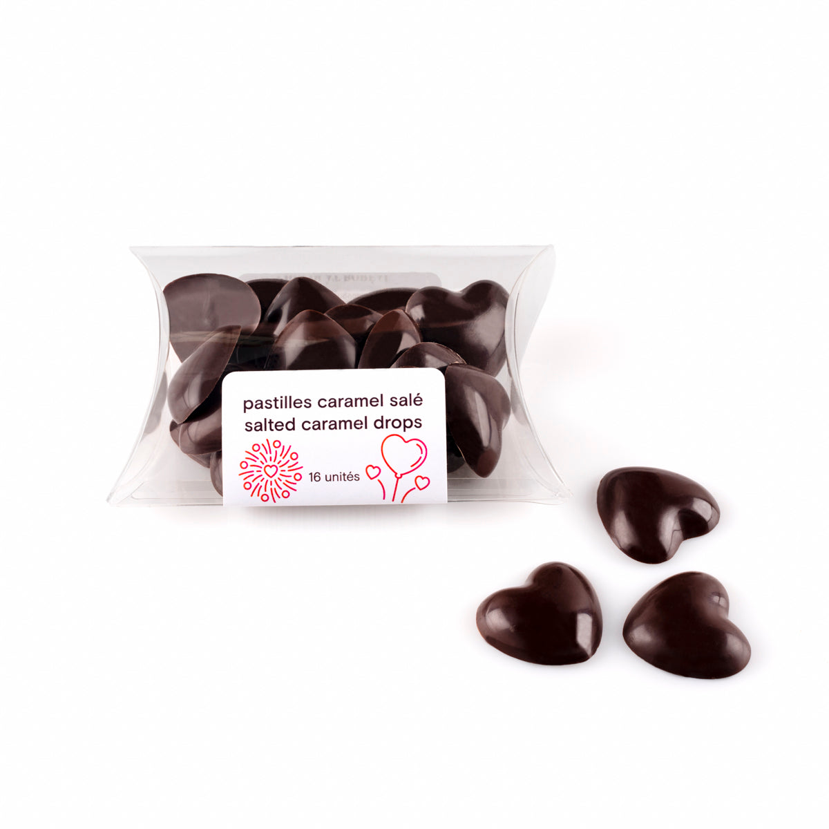 Salted caramel hearts by Chocolat boréal