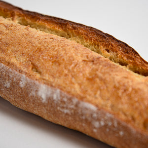 Close up of Le fournil bakery baguette de campagne