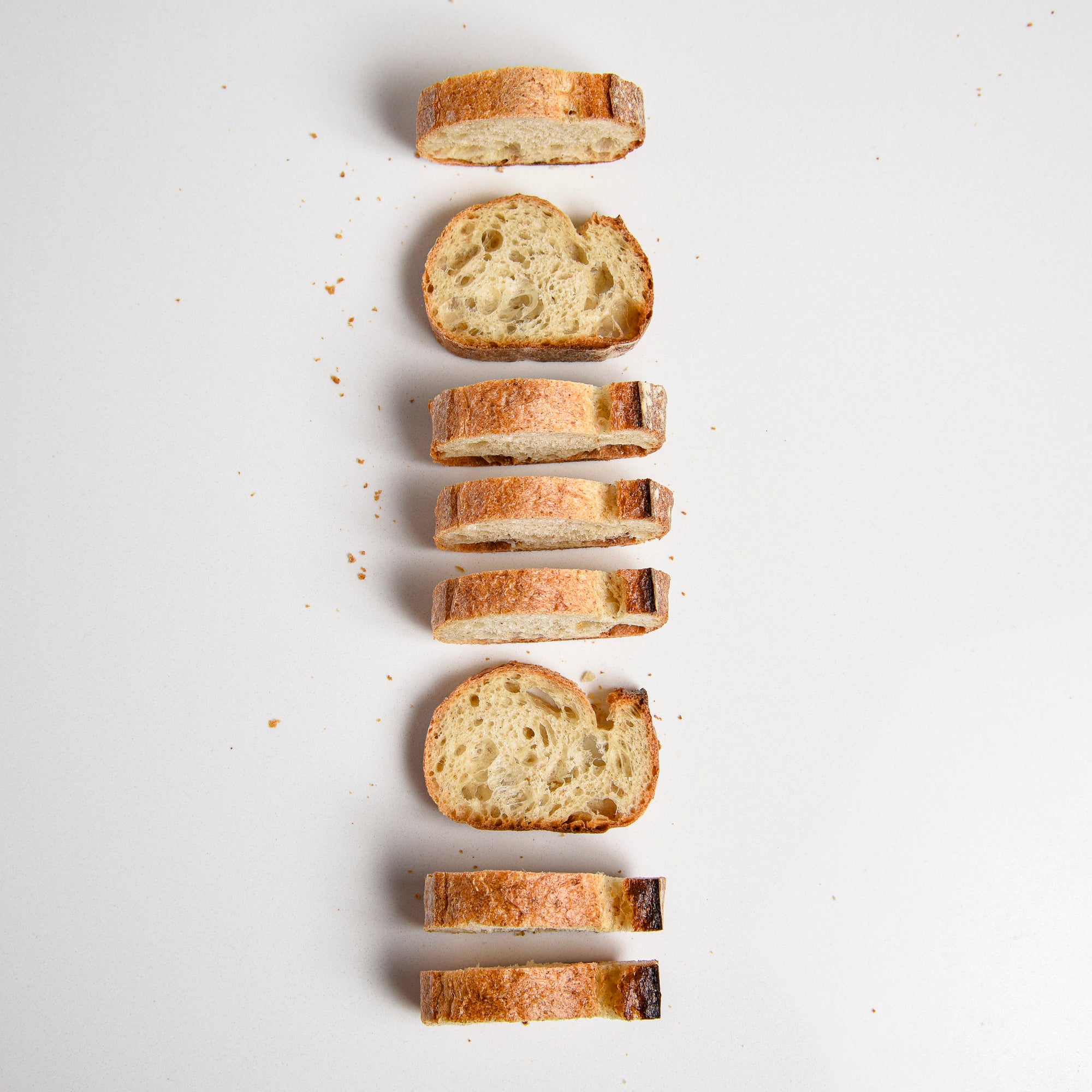 Le fournil bakery baguette de campagne sliced rounds