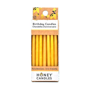 Honey Candles beeswax Birthday Candles - natural colour