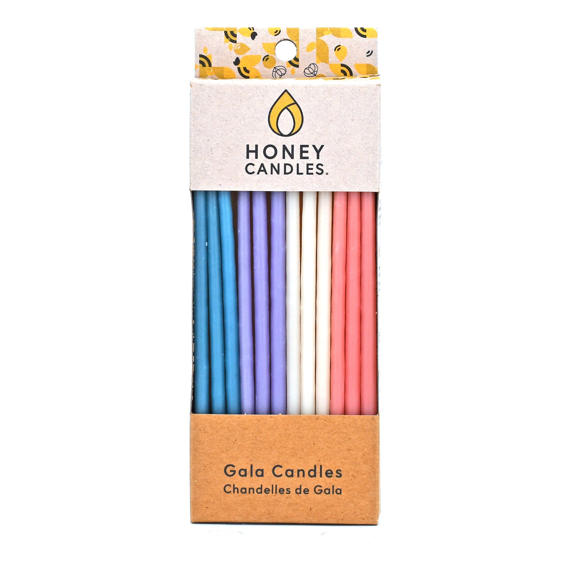 Honey Candles beeswax Gala Candles - Pastel colours