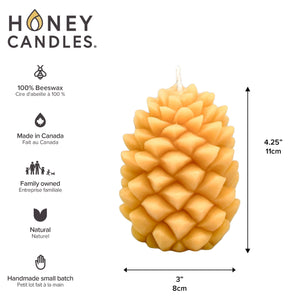 Pinecone Pillar Infographic - Honey Candles