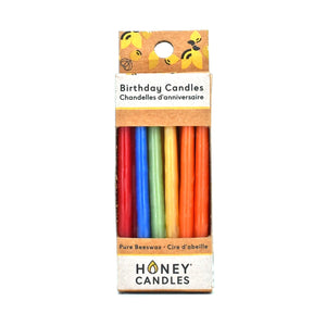 Honey Candles beeswax Birthday Candles - Royal colours