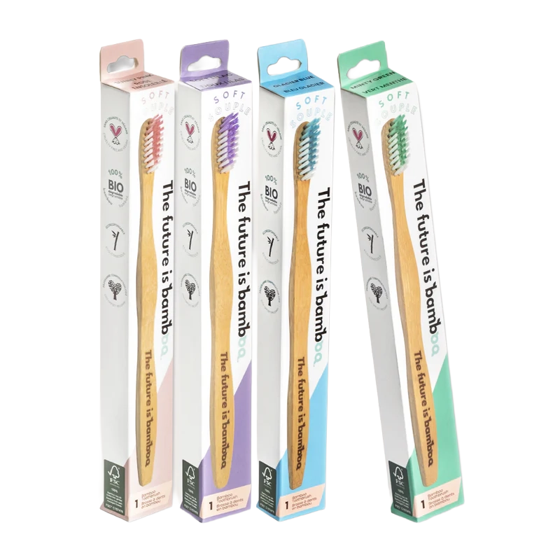 Adult Soft Bamboo Toothbrushes - Natural