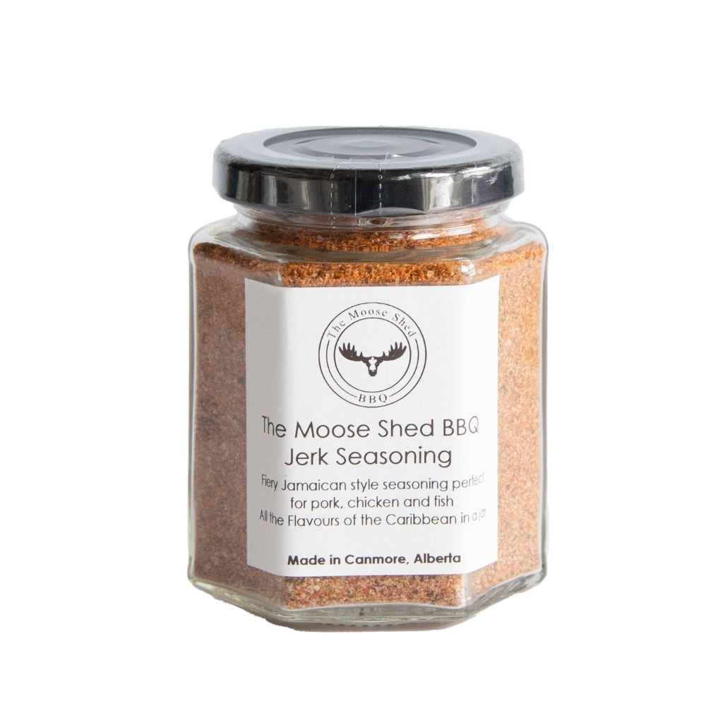 The Moose Shed BBQ Jerk Seasoning Jamaican Style  for Pork, Chicken and Fish